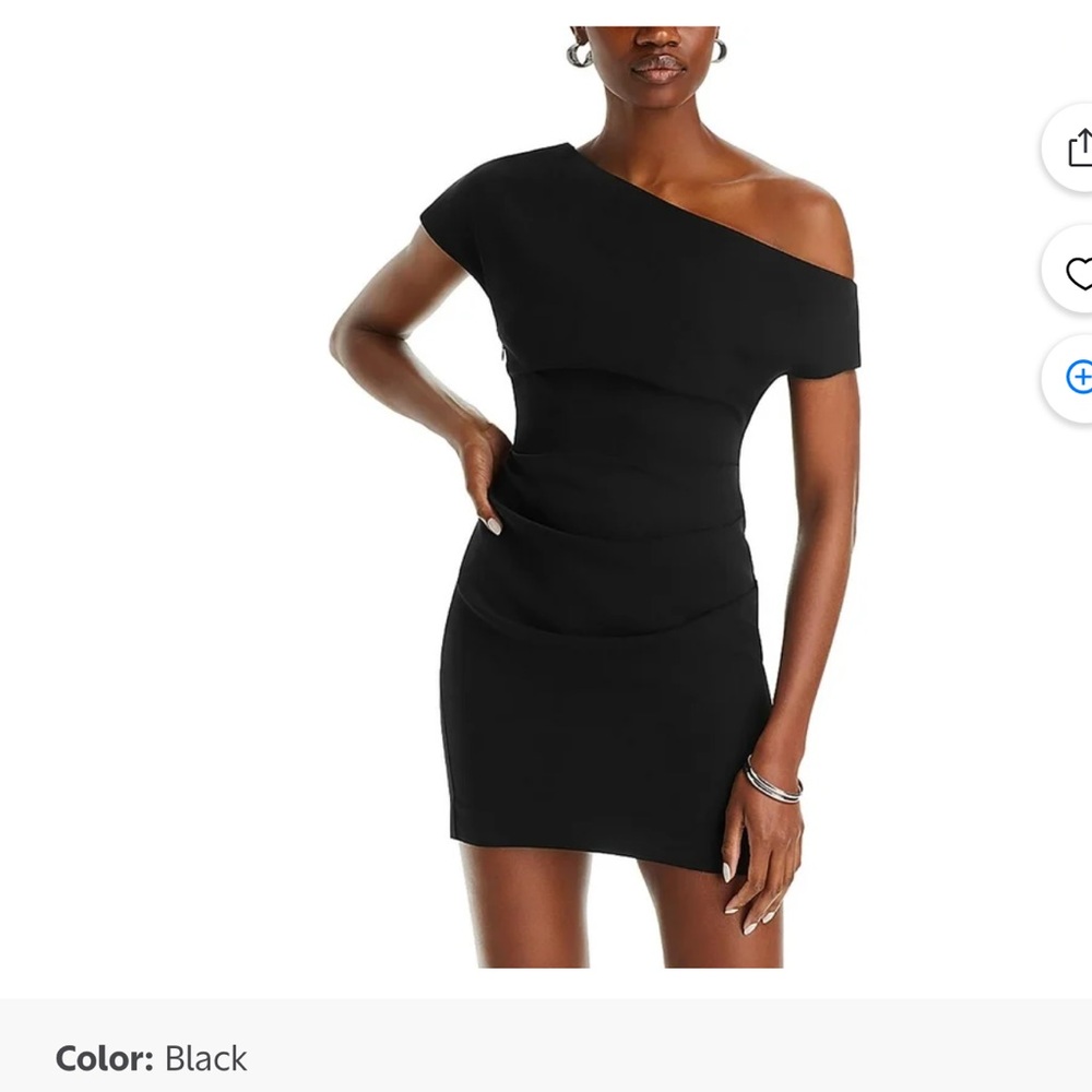 Bardot One Shoulder Black Dress